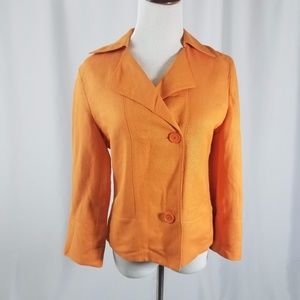 AKRIS Punto Linen Blend Spring Blazer Jacket Sz 4